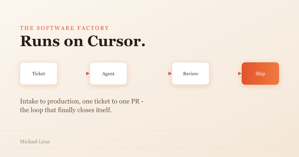 The Software Factory Is Here - and It Runs on Cursor
